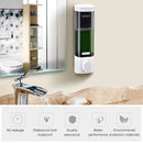 Bosharon Shampoo Shower Gel Box Household Hand Sanitizer Box Bathroom Wall-mounted Punch-free Double-head Soap Dispenser, Style:Double Grid(Silver Gray)