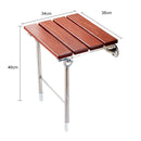 Wood Folding Wall Mounted Relaxation Shower Chair Solid Seat