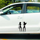 10 PCS QYPF ANGEL DEVIL Sexy Girl Car Sticker Car Styling Decal, Size: 18x14cm(Black)