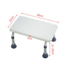 Lightweight Non-slip Mat Shower Stool Safety Step Stool(White)