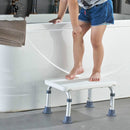 Lightweight Non-slip Mat Shower Stool Safety Step Stool(White)