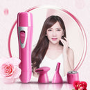 2 in 1 Lady Shaving Hair Removal Device Electric Mini Shaving Nose Hair Remover(Black)