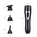 2 in 1 Lady Shaving Hair Removal Device Electric Mini Shaving Nose Hair Remover(Black)