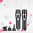 2 in 1 Lady Shaving Hair Removal Device Electric Mini Shaving Nose Hair Remover(Black)