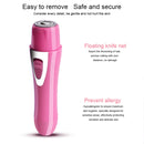 2 in 1 Lady Shaving Hair Removal Device Electric Mini Shaving Nose Hair Remover(Black)