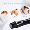 2 in 1 Lady Shaving Hair Removal Device Electric Mini Shaving Nose Hair Remover(Black)