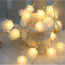 20 LEDs Solar Powered Pine Cone Outdoor Energy Saving Holiday Wedding Decoration String Light Garden Landscape Lamp(Warm White)