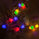 20 LEDs Solar Powered Pine Cone Outdoor Energy Saving Holiday Wedding Decoration String Light Garden Landscape Lamp(Warm White)