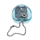 YKL-23 Mini Acrylic Heart-Shaped Music Box Key Chain(Red)