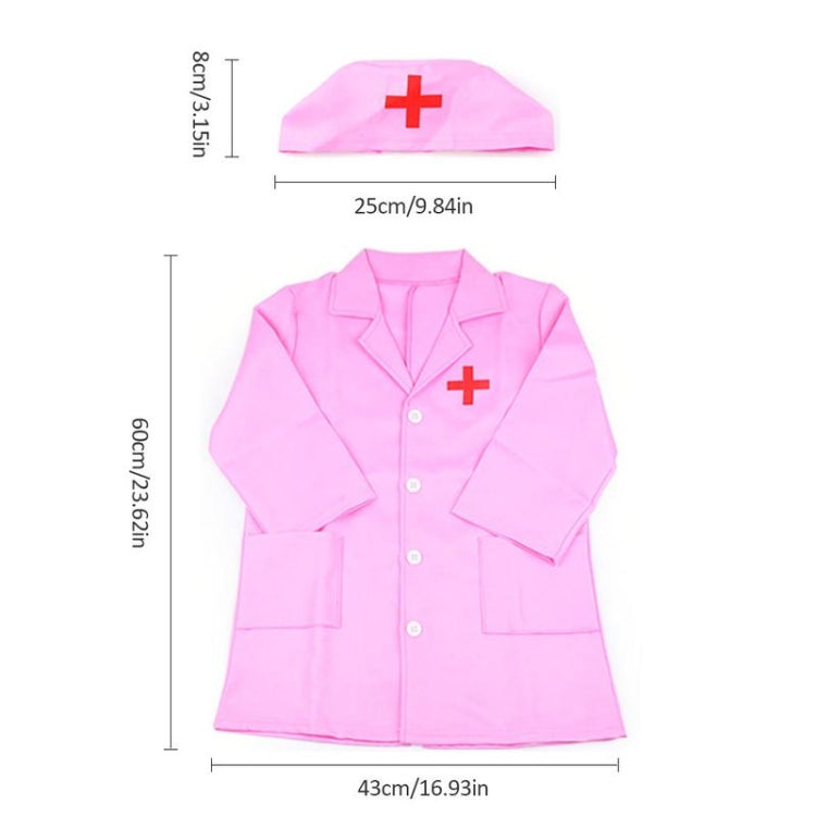 Small Nurses Serve Doctors Cosplay Experience Clothing with Children Toys and Gifts(White)