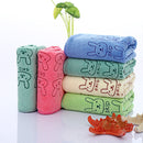 25*50cm Cute Baby Kid Towel Face Microfiber Absorbent Drying Bath Beach Towel Washcloth Swimwear Baby Towel Cotton Kids Towel(Dark blue)