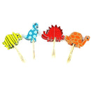 10 Packs Selling Cartoon Creative Dinosaur Cake Decoration Card Insertion Card Birthday Holiday Party Supplies, Style:As Show