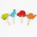 10 Packs Selling Cartoon Creative Dinosaur Cake Decoration Card Insertion Card Birthday Holiday Party Supplies, Style:As Show