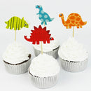 10 Packs Selling Cartoon Creative Dinosaur Cake Decoration Card Insertion Card Birthday Holiday Party Supplies, Style:As Show