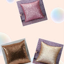 KL-1-14 Glitter Sequins Sofa Throw Pillow Cover For Home Decoration Sofa Cushion Case(Pink)