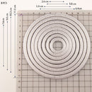 8 In 1 DIY Metal Embossed Cutting Die Carbon Steel Paper-cutting Card Round Template