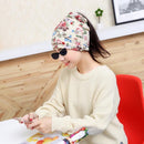 Autumn and Winter Ladies Cotton Flower Print Hat Windproof Warm Beanie, Size:50-60cm(Flower Sky Blue)