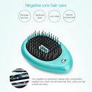 Portable Electric Hair Ionic Brush Hair Straightener Brush Negative Ion Comb Anti-static Massage Mini Straight Hair comb(Green)
