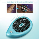 Portable Electric Hair Ionic Brush Hair Straightener Brush Negative Ion Comb Anti-static Massage Mini Straight Hair comb(Green)