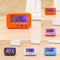 Portable Pocket Sized Digital Electronic Travel Alarm Clock Automotive Electronic Luminous Stopwatch LCD Clock(White)