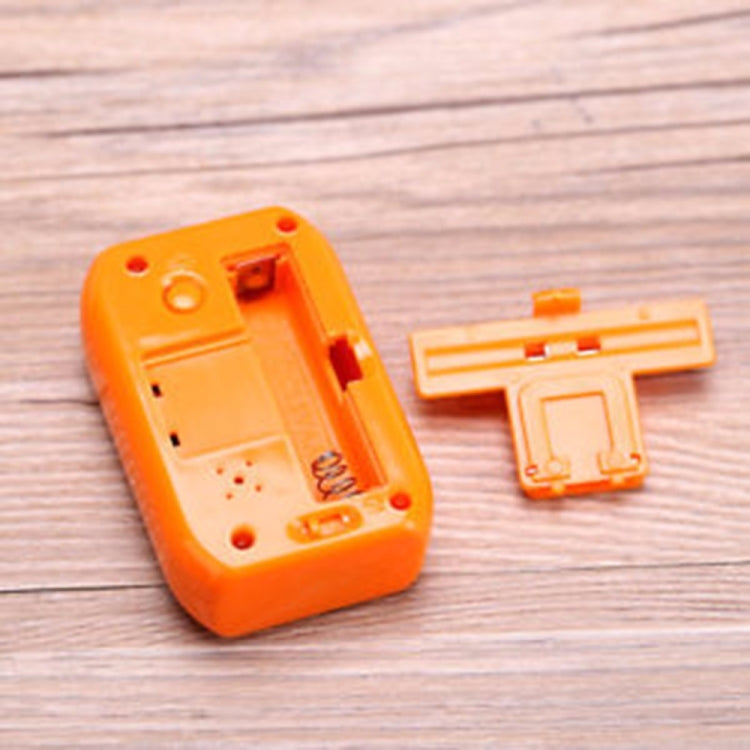 Portable Pocket Sized Digital Electronic Travel Alarm Clock Automotive Electronic Luminous Stopwatch LCD Clock(White)