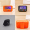 Portable Pocket Sized Digital Electronic Travel Alarm Clock Automotive Electronic Luminous Stopwatch LCD Clock(White)