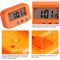 Portable Pocket Sized Digital Electronic Travel Alarm Clock Automotive Electronic Luminous Stopwatch LCD Clock(White)