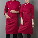 Men and Women Hotel Canteen Cake Baker Kitchen Long Sleeve Work Clothes, Size:L(White)