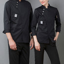 Men and Women Hotel Canteen Cake Baker Kitchen Long Sleeve Work Clothes, Size:L(White)