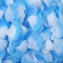 1000 PCS Artificial Wedding Rose Petals Flowers Wedding Decorations(Light Blue + White)