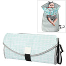 Baby Changing Diaper Pad Portable Folding Waterproof Nursing Pad, Size:One size(Light green geometry)