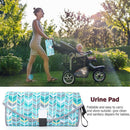Baby Changing Diaper Pad Portable Folding Waterproof Nursing Pad, Size:One size(Light green geometry)