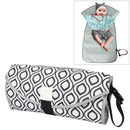 Baby Changing Diaper Pad Portable Folding Waterproof Nursing Pad, Size:One size(Black geometry)