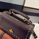 Vintage PU Leather Women Backpack Simple Preppy Style Backpack(Green)