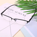 Anti Blu-ray Business Eye Glasses for Men Metal Frame Plain Glass Spectacles(Silver Frame)
