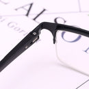 Anti Blu-ray Business Eye Glasses for Men Metal Frame Plain Glass Spectacles(Silver Frame)