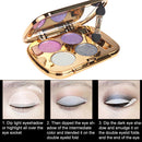 Professional Eye Makeup Eyeshadow Palette Gold Smoky Cosmetics Makeup Palette Diamond Bright Glitter Eye Shadow(2)