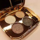 Professional Eye Makeup Eyeshadow Palette Gold Smoky Cosmetics Makeup Palette Diamond Bright Glitter Eye Shadow(4)