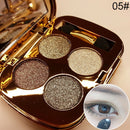 Professional Eye Makeup Eyeshadow Palette Gold Smoky Cosmetics Makeup Palette Diamond Bright Glitter Eye Shadow(5)