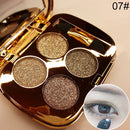 Professional Eye Makeup Eyeshadow Palette Gold Smoky Cosmetics Makeup Palette Diamond Bright Glitter Eye Shadow(7)