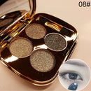 Professional Eye Makeup Eyeshadow Palette Gold Smoky Cosmetics Makeup Palette Diamond Bright Glitter Eye Shadow(8)