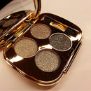 Professional Eye Makeup Eyeshadow Palette Gold Smoky Cosmetics Makeup Palette Diamond Bright Glitter Eye Shadow(8)