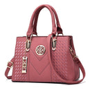 Embroidery Messenger Bags Women Leather Handbags Bags for Women Hand Bag(Pink)