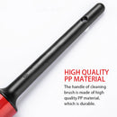 5 in 1 Car Detailing Brush Cleaning Natural Boar Hair Brushes Auto Detail Tools Products Wheels Dashboard (White)