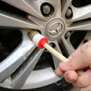5 in 1 Car Detailing Brush Cleaning Natural Boar Hair Brushes Auto Detail Tools Products Wheels Dashboard (Black)