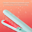 Mini Professional Hair Tools Smoothing Corrugated Travel Straightening Irons(Light Blue Bear)
