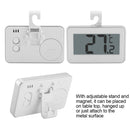 Large LCD Refrigerator Thermometer with Adjustable Stand Magnet Digital Thermometer(White)