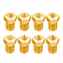 8 PCS Bugatti 3D Printer Accessories E3D-V5 V6 Nozzle M6 Thread Consumables Hot Nozzle, Size:1.75/0.5mm