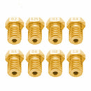 8 PCS Bugatti 3D Printer Accessories E3D-V5 V6 Nozzle M6 Thread Consumables Hot Nozzle, Size:1.75/0.5mm