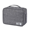 Digital Cable Bag Men Portable Travel Gadgets Pouch Power Cord Charger Headset Organizer(Gray)